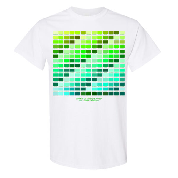Greens Color Chart - 16x20 PRINT AREA Heavy Cotton™ T-Shirt Thumbnail
