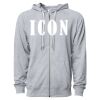Icon Unisex Lightweight Loopback Terry Full-Zip Hooded Sweatshirt Thumbnail