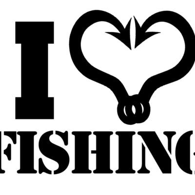 02 I heart fishing black Thumbnail