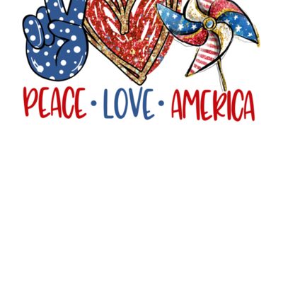 Peace Love America Slouchy Tank Thumbnail