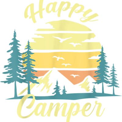Happy Camper Party Camping Fan Kids Women Men T Shirt Thumbnail
