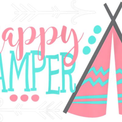 Happy Camper Funny Camping T Shirt for Kids Funny boys girls Thumbnail
