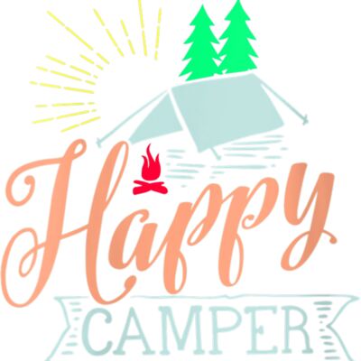 Womens Happy Camper   Camping T Shirt for Men Women and Kids V Neck T Shirt Thumbnail