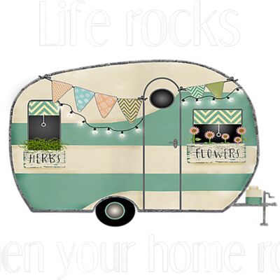 RV Life Camper Life Rocks When Your Home Rolls T Shirt Thumbnail