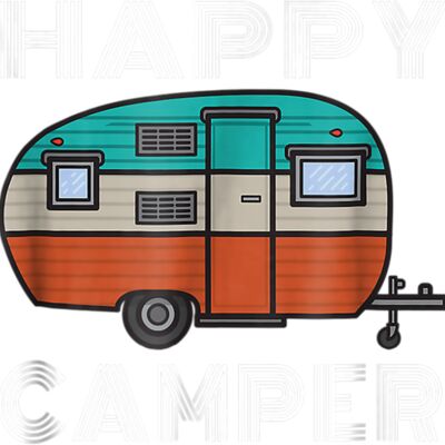 Camping Outdoor Camper Happy Camper Vintage Gift T Shirt Thumbnail