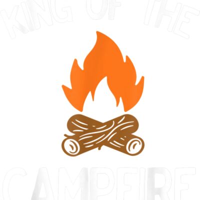 Funny King of the Campfire for the Outdoor Camper T Shirt Thumbnail