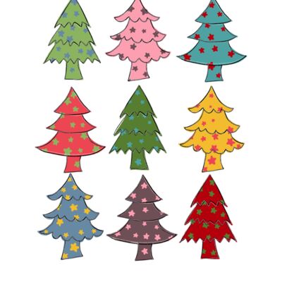 COLORED CHRISTMAS TREES Thumbnail
