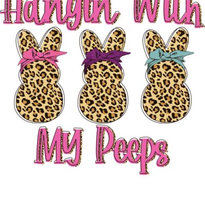 hanging with my peeps leopard Pink Thumbnail