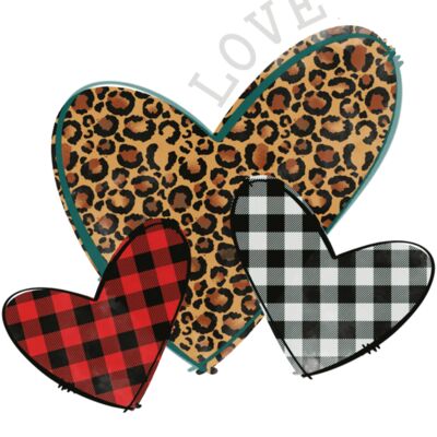triple plaid heart Thumbnail