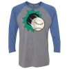 Unisex Triblend Three-Quarter Raglan T-Shirt Thumbnail