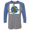 Unisex Triblend Three-Quarter Raglan T-Shirt Thumbnail