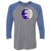 Unisex Triblend Three-Quarter Raglan T-Shirt Thumbnail