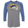 Unisex Triblend Three-Quarter Raglan T-Shirt Thumbnail