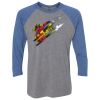 Unisex Triblend Three-Quarter Raglan T-Shirt Thumbnail