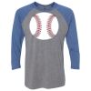 Unisex Triblend Three-Quarter Raglan T-Shirt Thumbnail