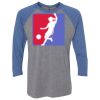 Unisex Triblend Three-Quarter Raglan T-Shirt Thumbnail