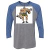 Unisex Triblend Three-Quarter Raglan T-Shirt Thumbnail