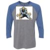 Unisex Triblend Three-Quarter Raglan T-Shirt Thumbnail