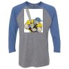 Unisex Triblend Three-Quarter Raglan T-Shirt Thumbnail