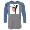 Unisex Triblend Three-Quarter Raglan T-Shirt Thumbnail