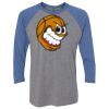 Unisex Triblend Three-Quarter Raglan T-Shirt Thumbnail