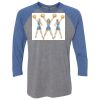 Unisex Triblend Three-Quarter Raglan T-Shirt Thumbnail