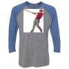 Unisex Triblend Three-Quarter Raglan T-Shirt Thumbnail