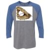 Unisex Triblend Three-Quarter Raglan T-Shirt Thumbnail