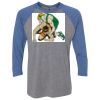 Unisex Triblend Three-Quarter Raglan T-Shirt Thumbnail