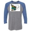 Unisex Triblend Three-Quarter Raglan T-Shirt Thumbnail