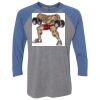 Unisex Triblend Three-Quarter Raglan T-Shirt Thumbnail