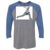 Unisex Triblend Three-Quarter Raglan T-Shirt Thumbnail