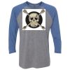 Unisex Triblend Three-Quarter Raglan T-Shirt Thumbnail