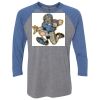 Unisex Triblend Three-Quarter Raglan T-Shirt Thumbnail