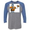 Unisex Triblend Three-Quarter Raglan T-Shirt Thumbnail