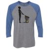 Unisex Triblend Three-Quarter Raglan T-Shirt Thumbnail