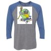 Unisex Triblend Three-Quarter Raglan T-Shirt Thumbnail