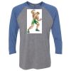 Unisex Triblend Three-Quarter Raglan T-Shirt Thumbnail