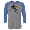 Unisex Triblend Three-Quarter Raglan T-Shirt Thumbnail