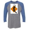 Unisex Triblend Three-Quarter Raglan T-Shirt Thumbnail