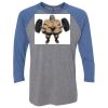 Unisex Triblend Three-Quarter Raglan T-Shirt Thumbnail