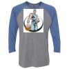 Unisex Triblend Three-Quarter Raglan T-Shirt Thumbnail