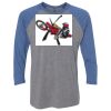 Unisex Triblend Three-Quarter Raglan T-Shirt Thumbnail