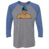 Unisex Triblend Three-Quarter Raglan T-Shirt Thumbnail