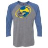 Unisex Triblend Three-Quarter Raglan T-Shirt Thumbnail