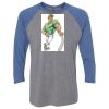 Unisex Triblend Three-Quarter Raglan T-Shirt Thumbnail