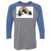 Unisex Triblend Three-Quarter Raglan T-Shirt Thumbnail