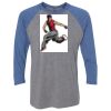 Unisex Triblend Three-Quarter Raglan T-Shirt Thumbnail