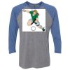 Unisex Triblend Three-Quarter Raglan T-Shirt Thumbnail