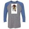 Unisex Triblend Three-Quarter Raglan T-Shirt Thumbnail